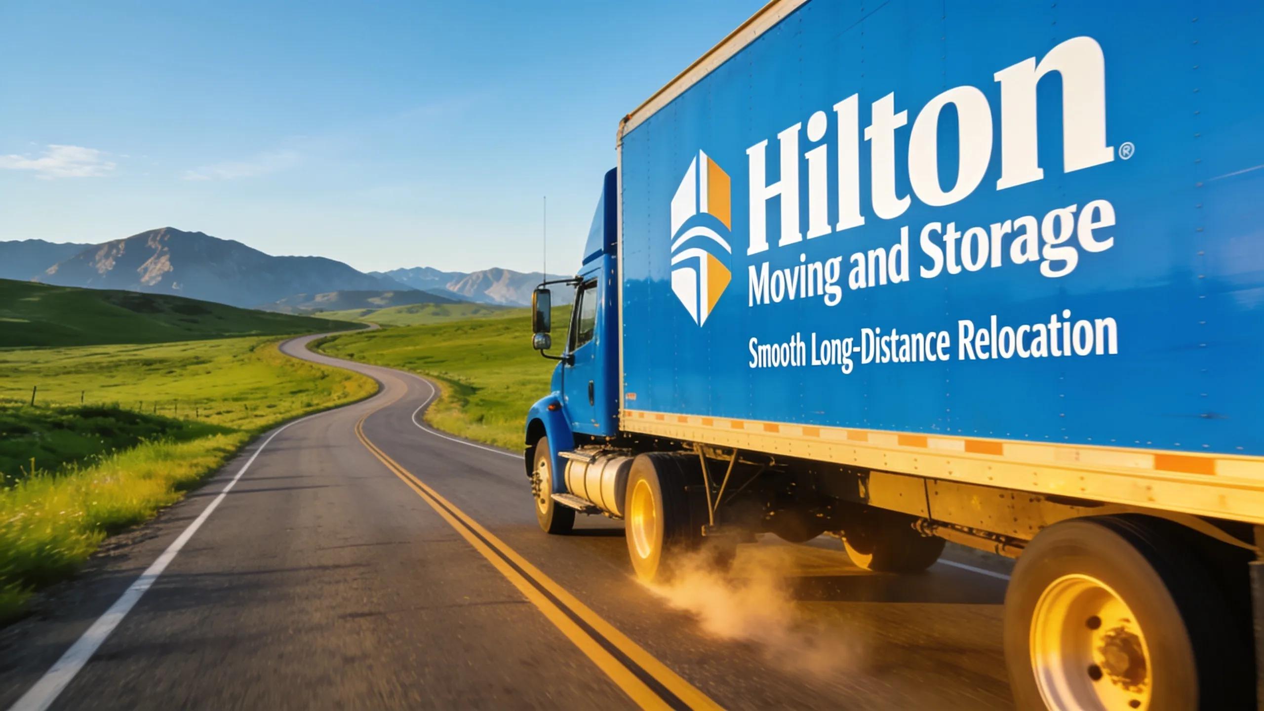 Moving truck on a highway representing long-distance moving services